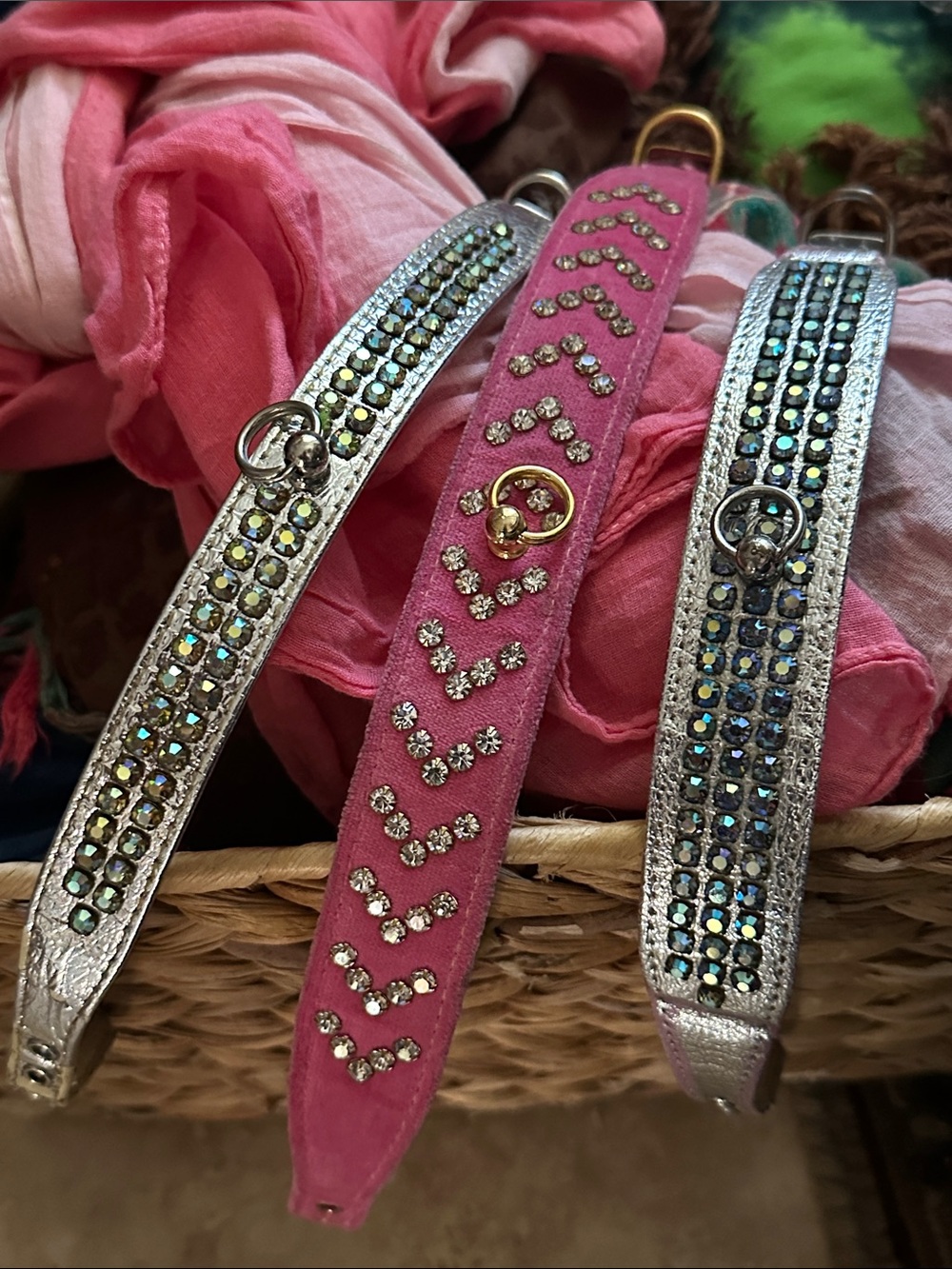 Vintage Fancy Cat & Dog Collars - 3 Available - EUC - So Much Bling! EUC